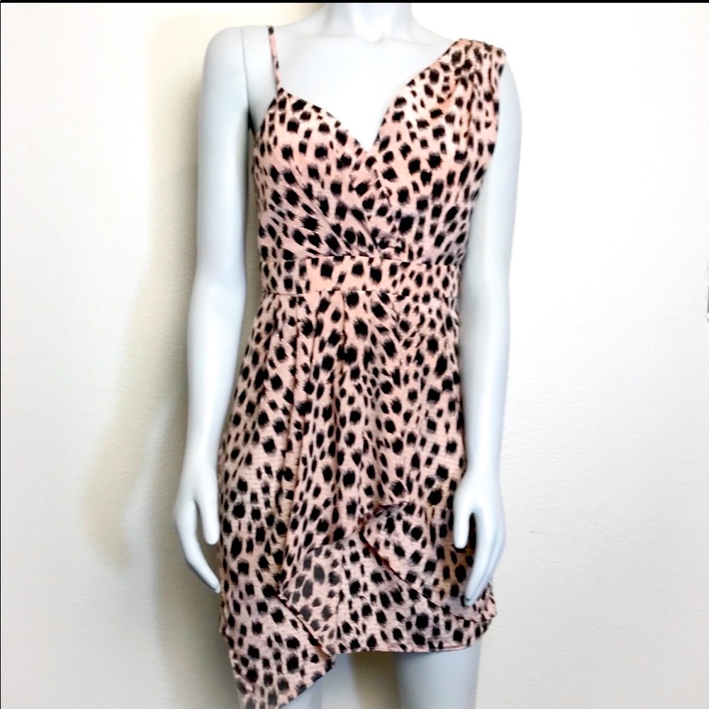 BCBGENERATION Blush Pink Animal Print Dress